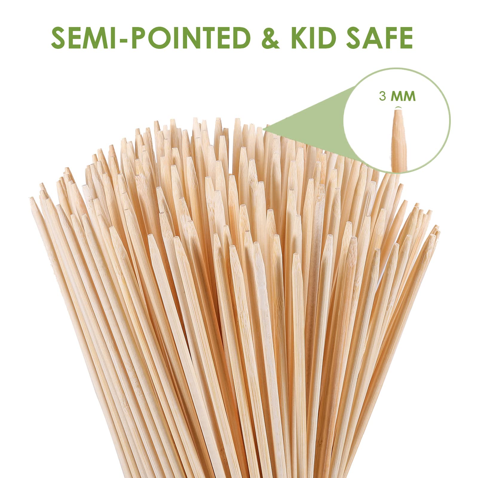 Smores Sticks 36'' Long 5mm Thick  60 PCS Marshmallow Roasting Smore Sticks Bamboo  Disposable Marshmellow Sticks Camping Heavy Duty SMores Skewers for Outdoor Fire Pits Campfires Hot Dog Sausage